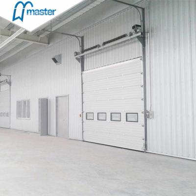 China Customized Modern Industrial High Quality Sectional Metal Compact Roll Automatic Windproof Door for sale