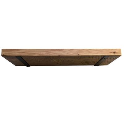 China PANEL Shelf Rustic Solid Wood Floating Vintage Farmhouse Wall Mount Rugged Industrial Shelving Shelving for sale