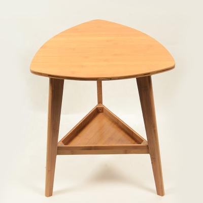 China Eco - Friendly Wooden Side Modern Bamboo Triangle Coffee Table Table Home Furniture for sale