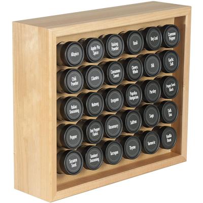 China 5 Layers Sustainable Wooden Spice Rack Storage Bamboo Kitchen Organizer Spice Rack for sale