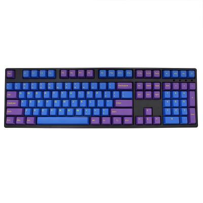 China Blue-Purple-Flowered Cherry Blue-Purple-Floral Cherry Keycaps PBT Keycaps Highly Dichromatic Integrated Formation Mechanical Keycap WIANXP Mechanical Keyboard Customization for sale