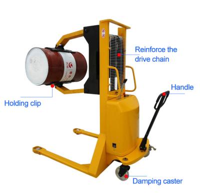 China Building Material Stores Roll Turner High Quality Semi Electric Hydraulic Pallet Stacker For Paper Roll for sale