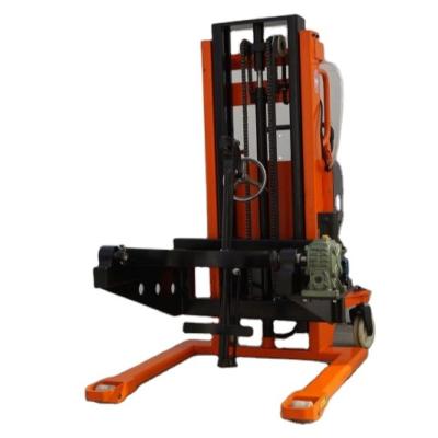 China Building Material Shops Semi Automatic Plastic Pusher Or Wire Drum Stacker for sale