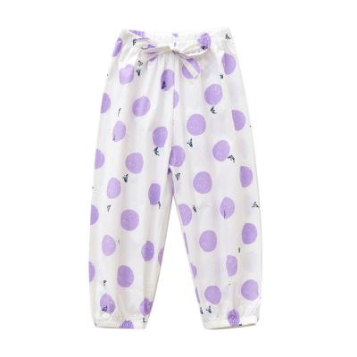 China Fashion Breathable Cotton Children Summer Harem Plaid Mosquito Pants Thin for sale