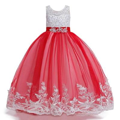 China New Breathable Warm Little Girl Dress Net Yarn Wedding Party Princess Dress for sale