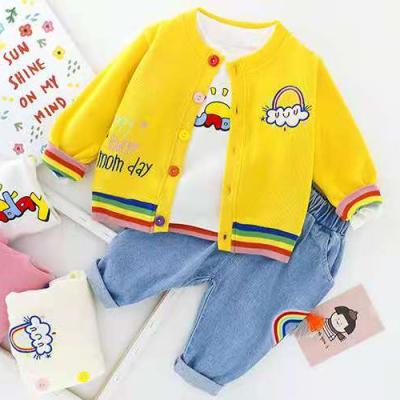 China Baby Formal Comfortable Set Two Seasons Cartoon Baby Clothes Kids Dressing Sets for sale