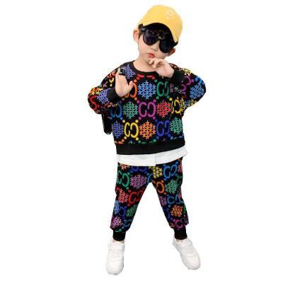 China Two-piece casual children's sports suits casual long-sleeved sweater for sale