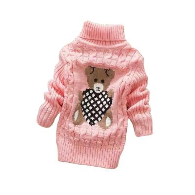 China Wholesale Breathable Classic Crewneck Sweater Kids Outfits Girls Kids Turtle Neck Knitted Oversized Sweater for sale