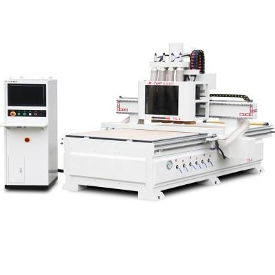 China TS-4 1325 cnc router 4 axis automatic tool changer 4d cnc engraving machine for sale