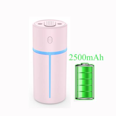 China Rechargeable Battery Humidifier Usb Mini Air Humidifier Essential Oil Diffuser Car Outdoor Humidifier for sale