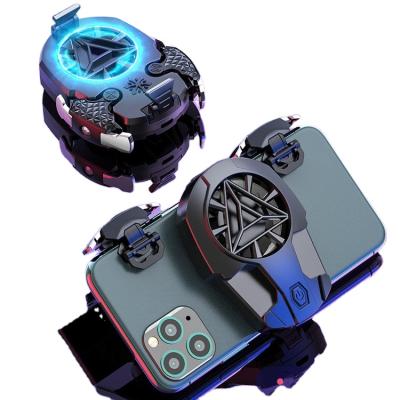 China With hot handbreak mobile game Z02 controller and joysmobile game controller and joystick for fire L1R1/aim key Gamepad with fan for sale