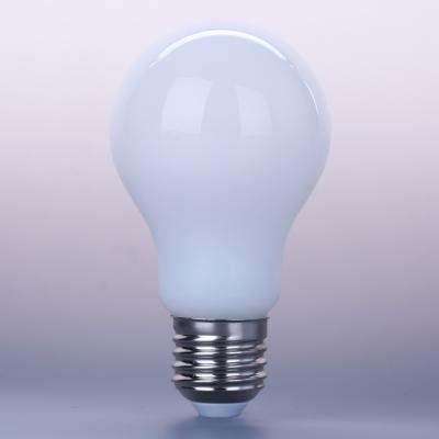 China Residential Opal Glass Shell A60 4W 6W 8W E27 B22 220V Led Filament Light Bulb for sale