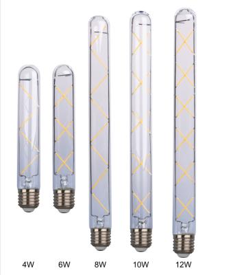 China China Supplier Residential Glass T30 4W 6W 8W 10W 12W E27/B22 220V COB LED Tubular Filament Light Bulb for sale