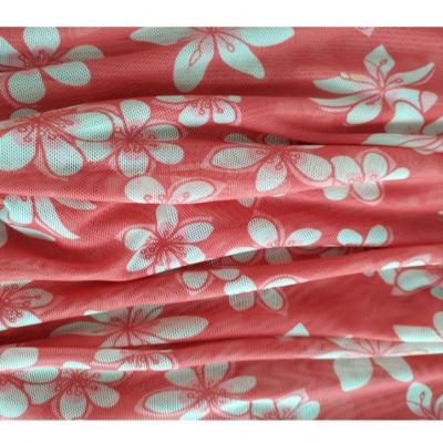 China Custom Print Mesh Fabric For Dress Floral New Stretch Polyester Printed Mesh Fabric for sale