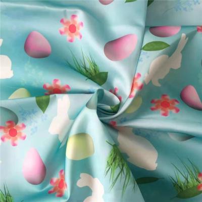 China Tear-Resistant Fabric 210g Thick Printed Polyester Crystal Satin Fabric Digitally Printed For Dress for sale