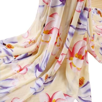 China Printed Polyester Chiffon Fabric Manufacturer Chiffon Shrink-Resistant Fabric For Dress Chiffon Floral Print Fabric for sale