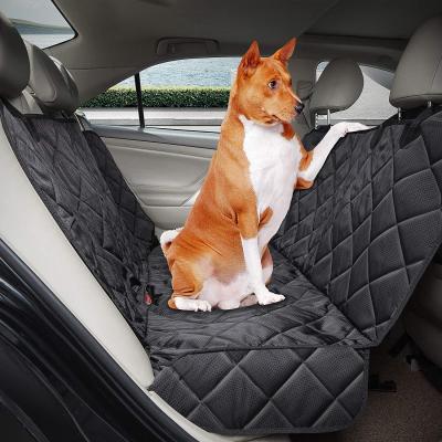 China Pet Car Back Seat Luxury Quilted Protector Travel Dog Seat Covers Waterproof And Non-slip With Side Flap for sale