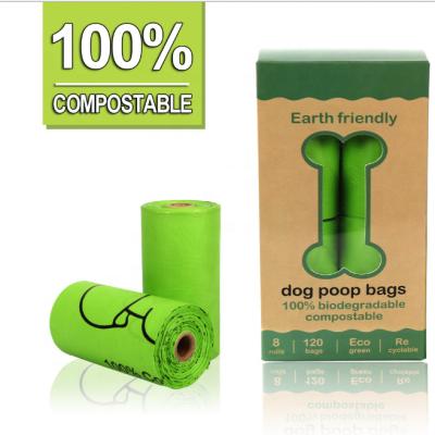 China Wholesale 100% Compostable Viable Leak Proof Poop Bag Biodegradable Doggie Dog Waste Bags for sale