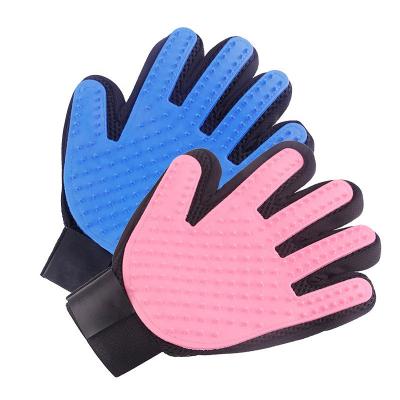 China Factory Viable Dog Deshedding Brush Glove Hair Remover Soft Brush Dogs Cats Pet Grooming Glove With Long Short Fur for sale