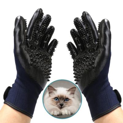 China Viable Silicone Deshedding Throwing Bath Cat Dog Pet Grooming Glove For Pet for sale