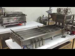 large capacity 4 rows automatic doughnut making machine