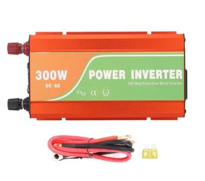 China Portable Solar Power System Car Power Inverter 300Watt DC 12V to 110V AC Converter with USB Charging Port for sale