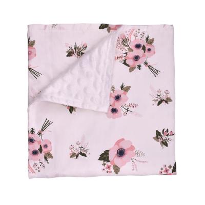 China Wearable floral soft baby minky blanket from blankets 2019, adult minky blanket for sale