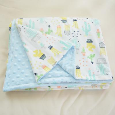 China Portable Western Baby Fleece Cotton Blanket Minky Saddle Blanket, Baby Blanket Minky Stitch for sale