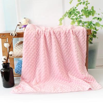 China Wholesale portable stock baby minky blanket, plush minky blanket for sale