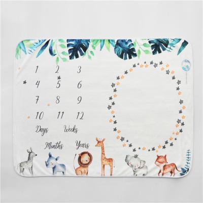 China Wearable Memory Baby Month Milestone Newborn Blanket for sale