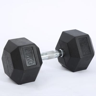 China Universal Cheap Gym Weight Rubber Dumbbells Hex Dumbbell Set for sale