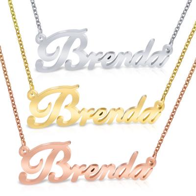 China Custom Jewelry Gifts Bridesmaid Rose Choker Necklaces Pendants Engraved Gold Silver Personalized Name Necklace Romantic Women's Bridesmaid Gifts for sale