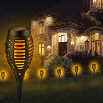 China Outdoor Cordless Solar Flame Lamp Torch Lights Waterproof Safety Flickering Light Lights for Auto Garden Decoration on Dusk for sale