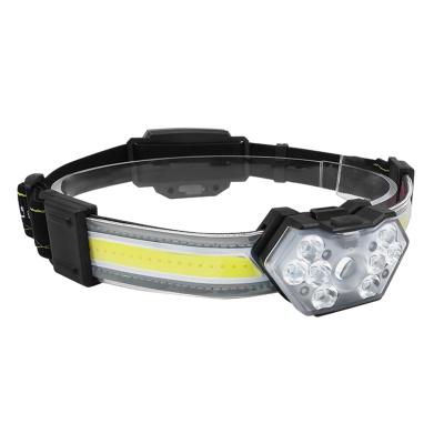 China Hot Sale High Power 10W COB Camping Flood Head Lights Waterproof USB Rechargeable LED Headlamps for sale