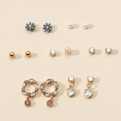 China Simple creative set of retro female romantic multi element design jewelry fashion factory factory stud earrings for sale