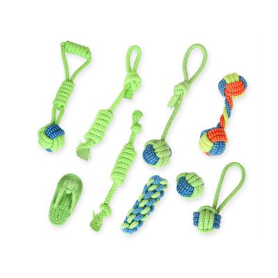 China Dog Tooth Cotton Rope Toy Dog Tooth Grinding Rope Combination Viable Cleaning Set for sale