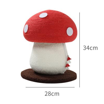 China New Design Cat Scratcher Toys Mushroom Shaped Interactive Indoor Sisal Stocked Cat Scratch Toy for sale