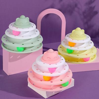 China New Stocked Pet Toy Cat Four Layer Cat Wheel Of Fun Color 4 Color Toys for sale