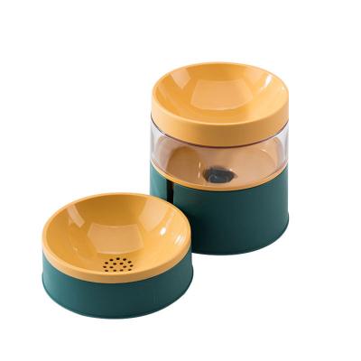 China Wholesale Non-Slip Automatic Dog Bowl Wall Dog Cat Pet Food Water Feeding Double Bowl for sale