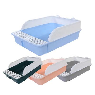 China Factory Outlet Stocked A Variety Of Clean Plastic Color Cat Toilet Large Space Easy Cat Litter Box Styles 4 for sale