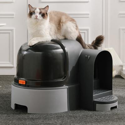 China New Design Space Capsule Drawer Colorful Type Stocked Cat Toilet Big Space Tunnel Cat Litter Box for sale