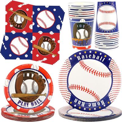 China Customized Disposable Eco - Friendly Baseball Party Supplies Decorations Kits for sale