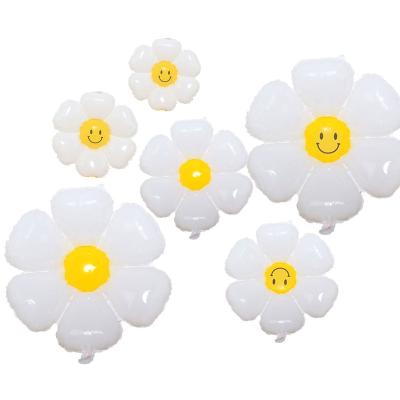 China Birthday Daisy Aluminum Foil Balloon Flower Baby Birthday Party Balloons Wedding Party Supplies Kids for sale