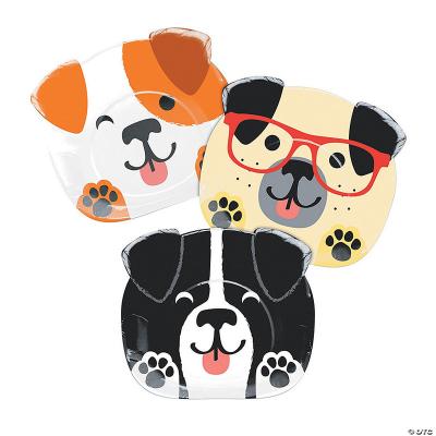 China Food Contaienr Customized Dog Shape Party Paper Dinner Dish Party Themes Tableware Decorations Tray for sale