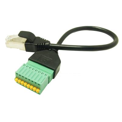 China RJ45-8pins to Ethernet-LAN-Wired-Network-Adapter Cable pin space 2.5mm for sale