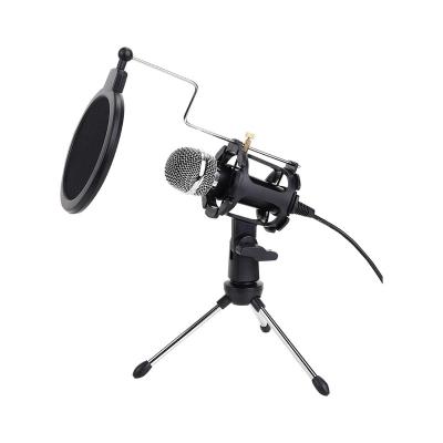 China Popular Cable Handheld Microphone Desktop Stand Microphone for Computer Audio Studio Recording MIC for sale