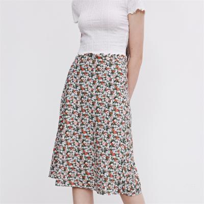 China Manufacturer Anti-Static Quality Assurance Women Midi Skirt Floral Holiday Skirts for sale