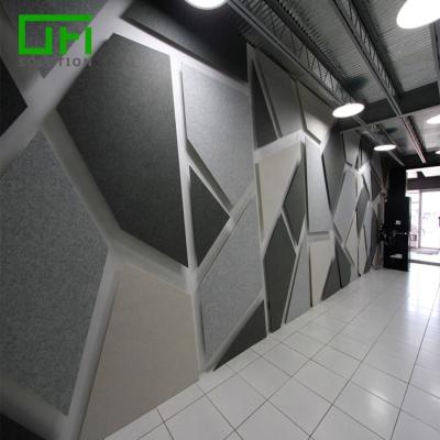 China High Efficient Sound Absorption Meeting Room Sound Absorption Polyester Fiber Acoustic Wall Panel for sale