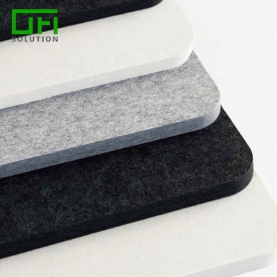 China Highly Efficient Sound Absorption Eco-friendly USA Market Soundproof 100% Polyester Fiber Felt Acoustic Panel for sale