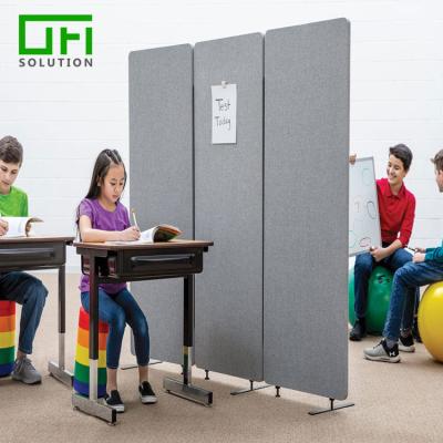 China Highly Efficient Sound Absorption Soundproof Polyester Fiber Felt Acoustic Panels Fold Acoustic Portable Room Dividers Office Sound Absorbing Partition for sale